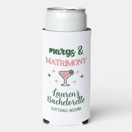 Margs & Matrimony - the bride Seltzer Blikjeskoeler (Seltzer Voorkant)