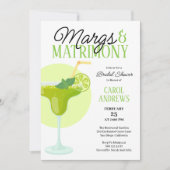 Margs & Matrimony Tropisch Groen Bruidsfeest Kaart (Voorkant)