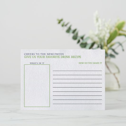 Margs & Matrimony Vrijgezellenfeest Drink Recept Informatiekaartje (Staand voorkant)