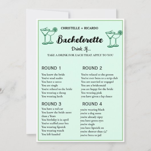 Margs & Matrimony vrijgezellenspel Kaart (Voorkant)