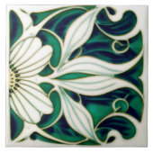 Marguerite Art Deco Daisy Wall Decor Art Tegeltje (Voorkant)