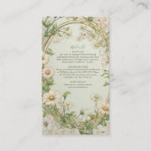 Marguerite Daisy Dusty Wedding Informatiekaartje (Voorkant)