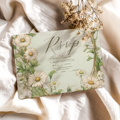 Marguerite Daisy Dusty Wedding RSVP Kaartje