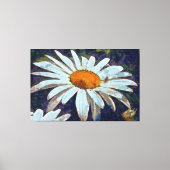 Marguerite Daisy met gevlekte insecten Canvas Afdruk (Voorkant)
