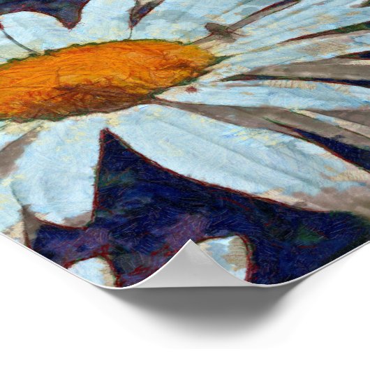 Marguerite Daisy met gevlekte insecten Poster (Hoek)