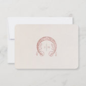 Marguerite Daisy Stof Bruiloft RSVP Art Nouveau Kaart (Achterkant)