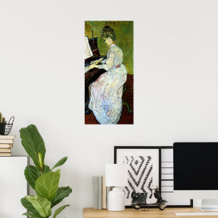 Marguerite Gachet aan de piano door Vincent van Go Poster