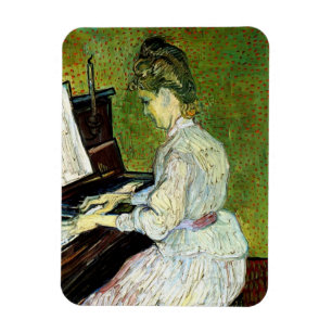 Marguerite Gachet aan de piano van Vincent van Gog Magneet