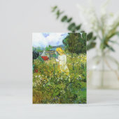 Marguerite Gachet in de tuin door Vincent van Gogh Briefkaart (Staand voorkant)