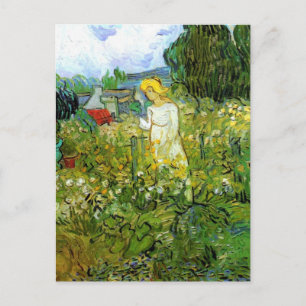 Marguerite Gachet in de tuin door Vincent van Gogh Briefkaart