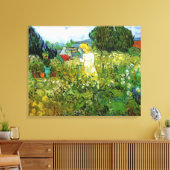 Marguerite Gachet in de tuin door Vincent van Gogh Canvas Afdruk (Insitu (Woonkamer))