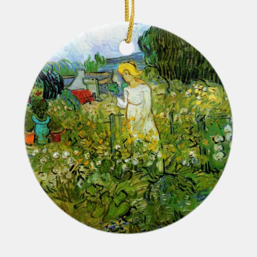 Marguerite Gachet in de tuin door Vincent van Gogh Keramisch Ornament (Voorkant)