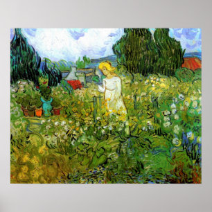 Marguerite Gachet in de tuin door Vincent van Gogh Poster