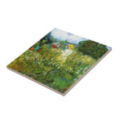 Marguerite Gachet in de tuin door Vincent van Gogh Tegeltje (Zijkant)