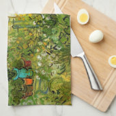 Marguerite Gachet in de tuin door Vincent van Gogh Theedoek (Quarter Fold)