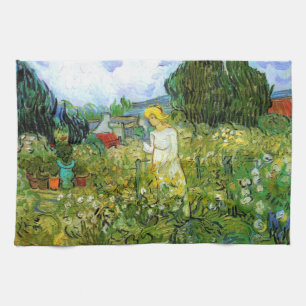 Marguerite Gachet in de tuin door Vincent van Gogh Theedoek