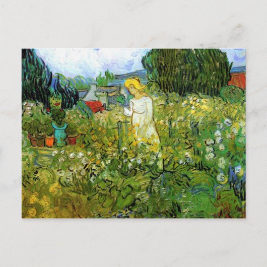 Marguerite Gachet in de tuin van Gogh Briefkaart (Voorkant)