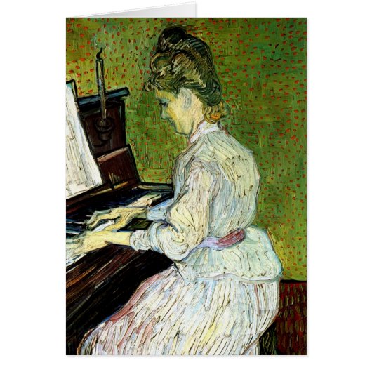 Marguerite Gachet in Piano door Vincent van Gogh (Voorkant)