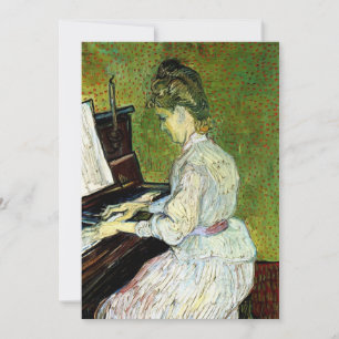Marguerite Gachet in Piano door Vincent van Gogh