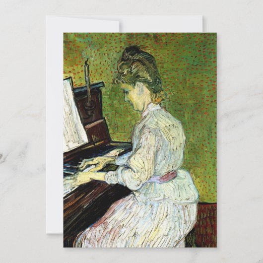 Marguerite Gachet in Piano door Vincent van Gogh (Voorkant)