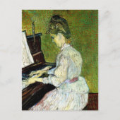Marguerite Gachet in Piano door Vincent van Gogh Briefkaart (Voorkant)