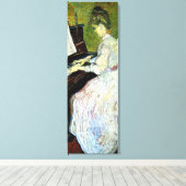 Marguerite Gachet in Piano door Vincent van Gogh Canvas Afdruk (Insitu (Houten vloer))