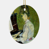 Marguerite Gachet in Piano door Vincent van Gogh Keramisch Ornament (Rechts)