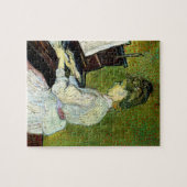 Marguerite Gachet in Piano door Vincent van Gogh Legpuzzel (Horizontaal)