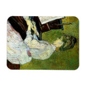 Marguerite Gachet in Piano door Vincent van Gogh Magneet (Horizontaal)