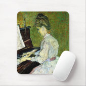 Marguerite Gachet in Piano door Vincent van Gogh Muismat (Met muis)