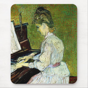 Marguerite Gachet in Piano door Vincent van Gogh Muismat