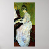 Marguerite Gachet in Piano door Vincent van Gogh Poster (Voorkant)