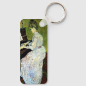 Marguerite Gachet in Piano door Vincent van Gogh Sleutelhanger (Achterkant)