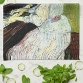 Marguerite Gachet in Piano door Vincent van Gogh Theedoek (Gevouwen)