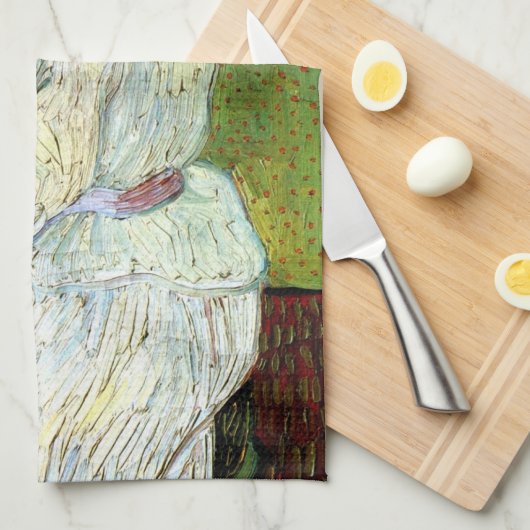 Marguerite Gachet in Piano door Vincent van Gogh Theedoek (Quarter Fold)