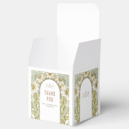 Marguerite Madelief Delicate Art Nouveau Mucha Bedankdoosjes (Geopend)