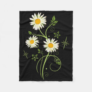 Marguerites Daisy Spring Daisies Flower Shi Fleece Deken