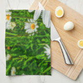 margueriteveld in het voorjaar theedoek (Quarter Fold)