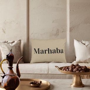 Marhaba - eenvoudige Arabische begroeting Accent Kussen