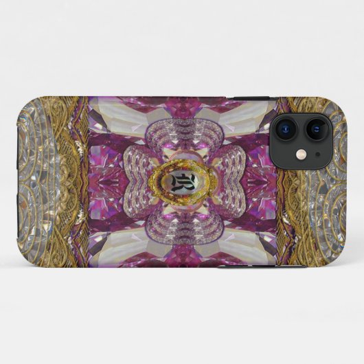 Marhausse Plash Elegant Monogram Case-Mate iPhone Case (Achterkant (horizontaal))