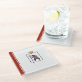 Mari El Flag Glazen Onderzetter (Schuin)