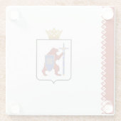 Mari El Flag Glazen Onderzetter (Achterkant)