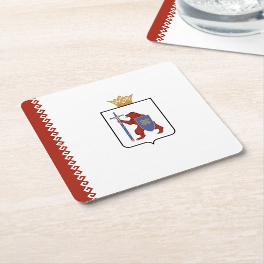 Mari El Flag Kartonnen Onderzetters (Schuin)