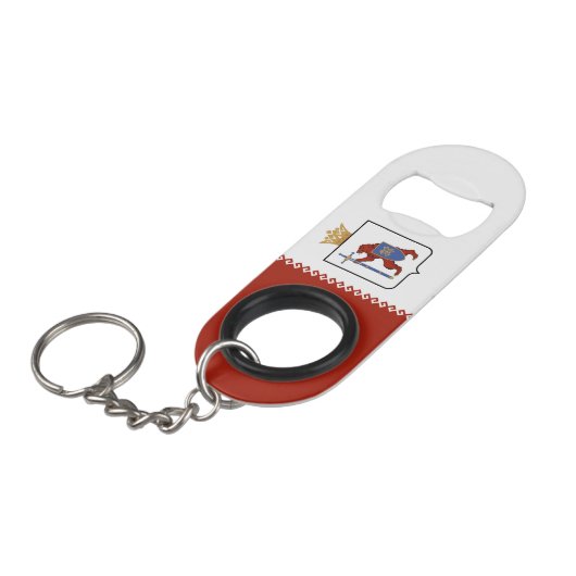 Mari El Flag Mini Flessenopener (Voorkant Gekanteld)