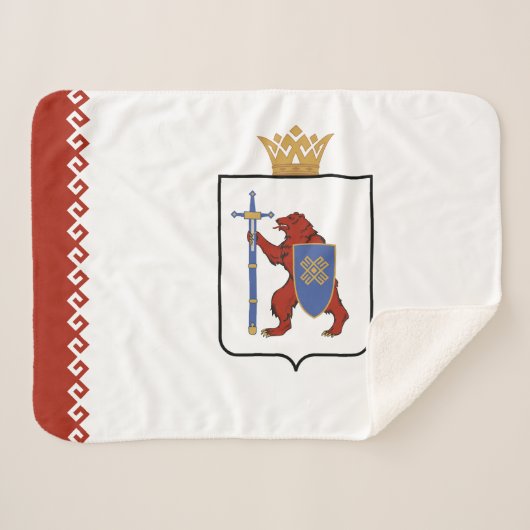 Mari El Flag Sherpa Deken (Voorkant (horizontaal))