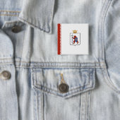 Mari El Flag Vierkante Button 5,1 Cm (In situ)