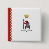 Mari El Flag Vierkante Button 5,1 Cm (Voorkant)