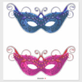 Mari Gras Beaded maskers Sticker (Vel)