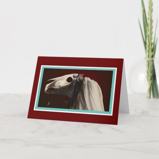 Mari Lwyd-feestkaart Feestdagen Kaart (Voorkant)