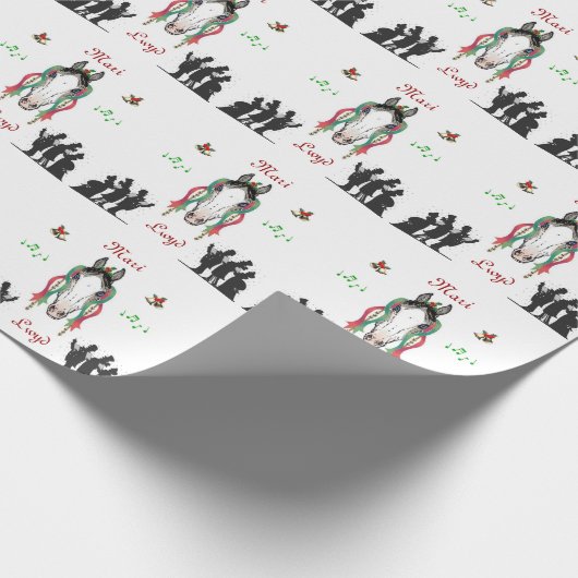 Mari Lwyd Gift Wrap Cadeaupapier (Hoek)